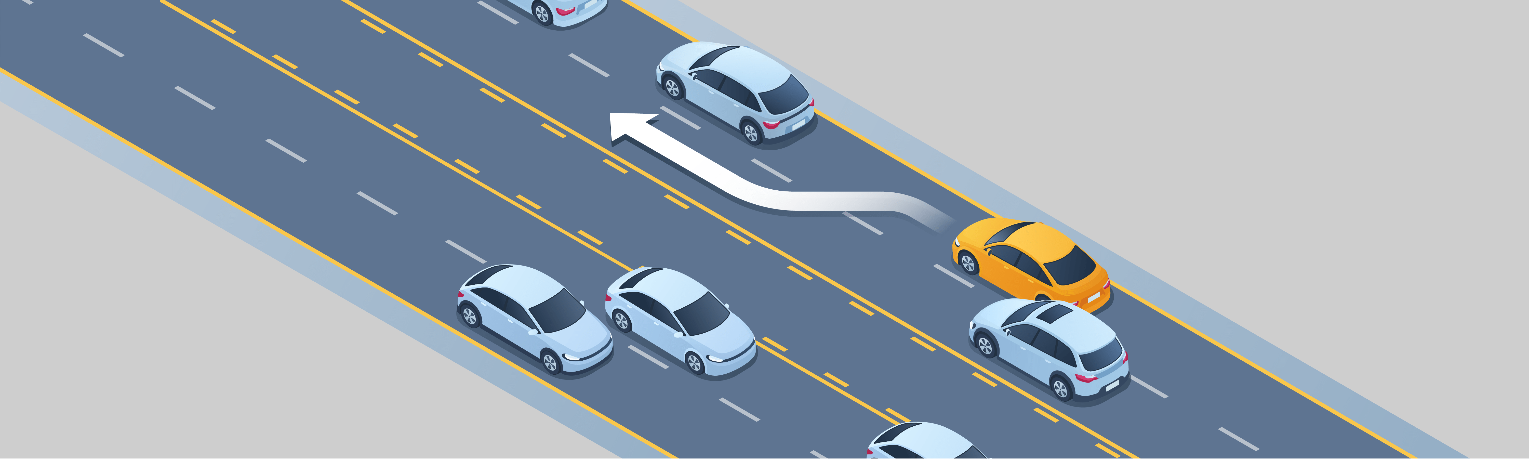 Freeway driving - Which lane should you use for passing when on a multi-lane freeway?